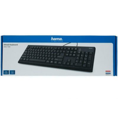 Hama Keyboard QWERTY AKC-100 Wired USB Keyboard